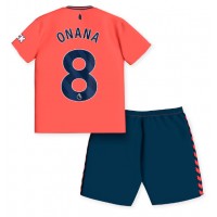 Everton Amadou Onana #8 Bortadräkt Barn 2023-24 Kortärmad (+ Korta byxor)